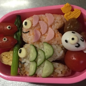 簡単キャラ弁☆こいのぼりのお弁当♪